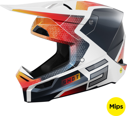 Capacete RACE PHASER Azul / Vermelho Pérola